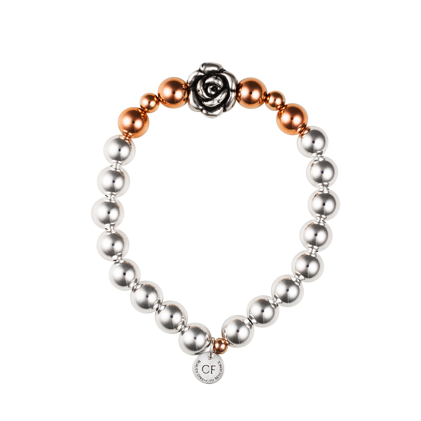 Sterling Silver, 14 Kt Rose Gold