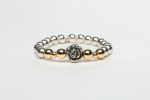 Sterling Silver,  14Kt Yellow Gold
